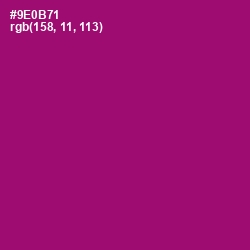 #9E0B71 - Fresh Eggplant Color Image