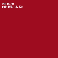 #9E0C20 - Burgundy Color Image