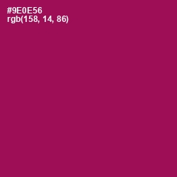 #9E0E56 - Cardinal Pink Color Image
