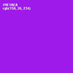 #9E1AEA - Electric Violet Color Image