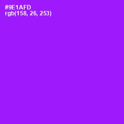 #9E1AFD - Electric Violet Color Image
