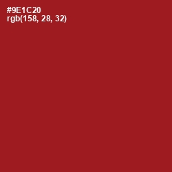 #9E1C20 - Merlot Color Image