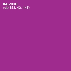 #9E2B8D - Vivid Violet Color Image