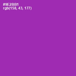 #9E2BB1 - Violet Eggplant Color Image