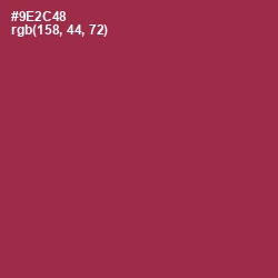 #9E2C48 - Solid Pink Color Image