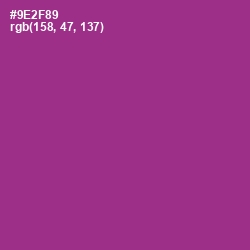 #9E2F89 - Vivid Violet Color Image