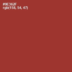 #9E362F - Prairie Sand Color Image