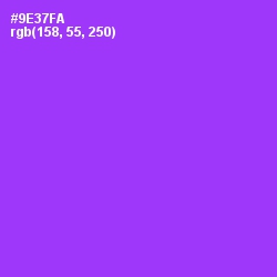 #9E37FA - Electric Violet Color Image