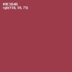 #9E3B4B - Solid Pink Color Image