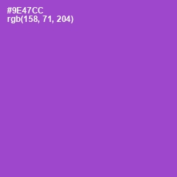 #9E47CC - Amethyst Color Image