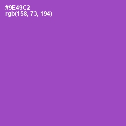 #9E49C2 - Amethyst Color Image