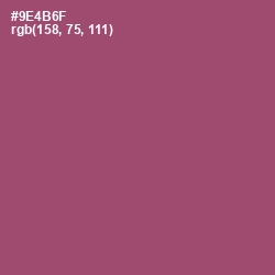 #9E4B6F - Cannon Pink Color Image