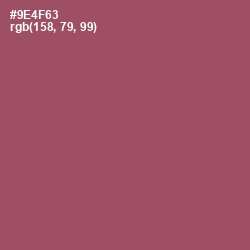 #9E4F63 - Cannon Pink Color Image