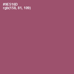 #9E516D - Cannon Pink Color Image