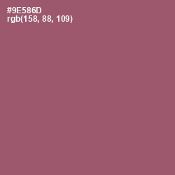 #9E586D - Cannon Pink Color Image