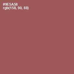 #9E5A58 - Sepia Skin Color Image