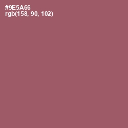#9E5A66 - Cannon Pink Color Image