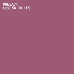 #9E5A74 - Cannon Pink Color Image