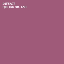 #9E5A78 - Cannon Pink Color Image