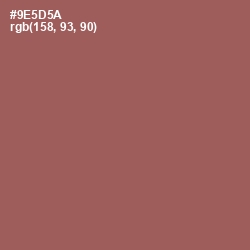 #9E5D5A - Sepia Skin Color Image