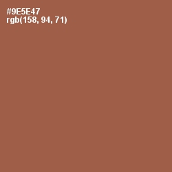 #9E5E47 - Sepia Skin Color Image