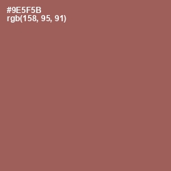 #9E5F5B - Sepia Skin Color Image
