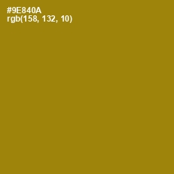 #9E840A - Reef Gold Color Image