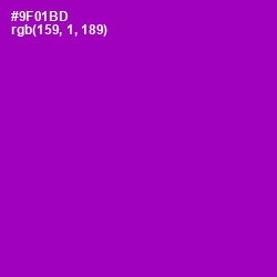 #9F01BD - Violet Eggplant Color Image