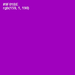 #9F01BE - Violet Eggplant Color Image