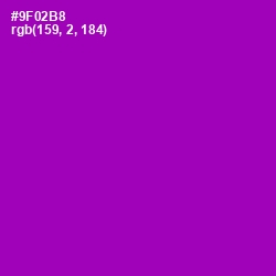 #9F02B8 - Violet Eggplant Color Image