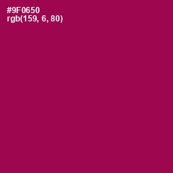 #9F0650 - Cardinal Pink Color Image