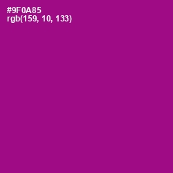 #9F0A85 - Violet Eggplant Color Image