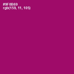 #9F0B69 - Fresh Eggplant Color Image