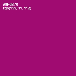 #9F0B70 - Fresh Eggplant Color Image