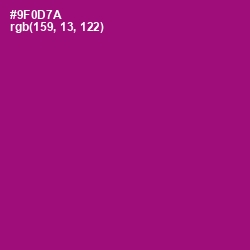 #9F0D7A - Fresh Eggplant Color Image