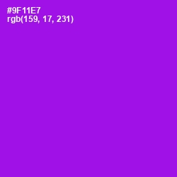 #9F11E7 - Electric Violet Color Image