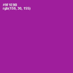 #9F1E9B - Violet Eggplant Color Image