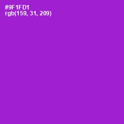 #9F1FD1 - Electric Violet Color Image