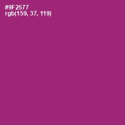 #9F2577 - Plum Color Image