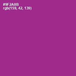 #9F2A8B - Vivid Violet Color Image