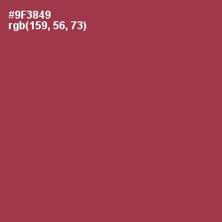 #9F3849 - Solid Pink Color Image