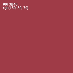 #9F3B46 - Solid Pink Color Image
