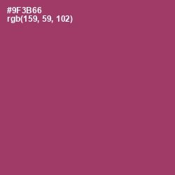 #9F3B66 - Vin Rouge Color Image