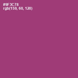 #9F3C78 - Vin Rouge Color Image