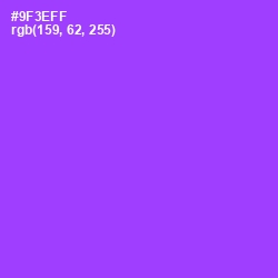 #9F3EFF - Electric Violet Color Image