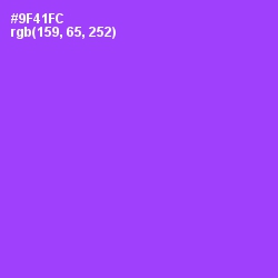 #9F41FC - Medium Purple Color Image