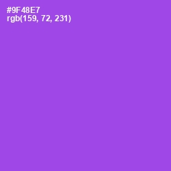 #9F48E7 - Amethyst Color Image