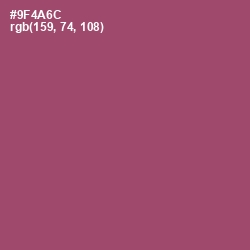 #9F4A6C - Cannon Pink Color Image