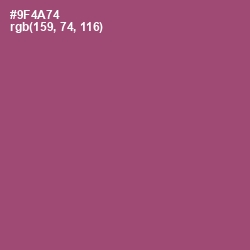 #9F4A74 - Cannon Pink Color Image