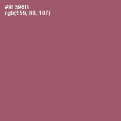 #9F596B - Cannon Pink Color Image